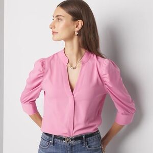 Ruched sleeve blouse, White House Black Market